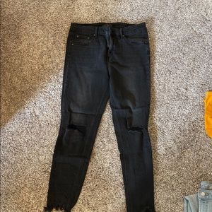 Black skinny ripped jeans